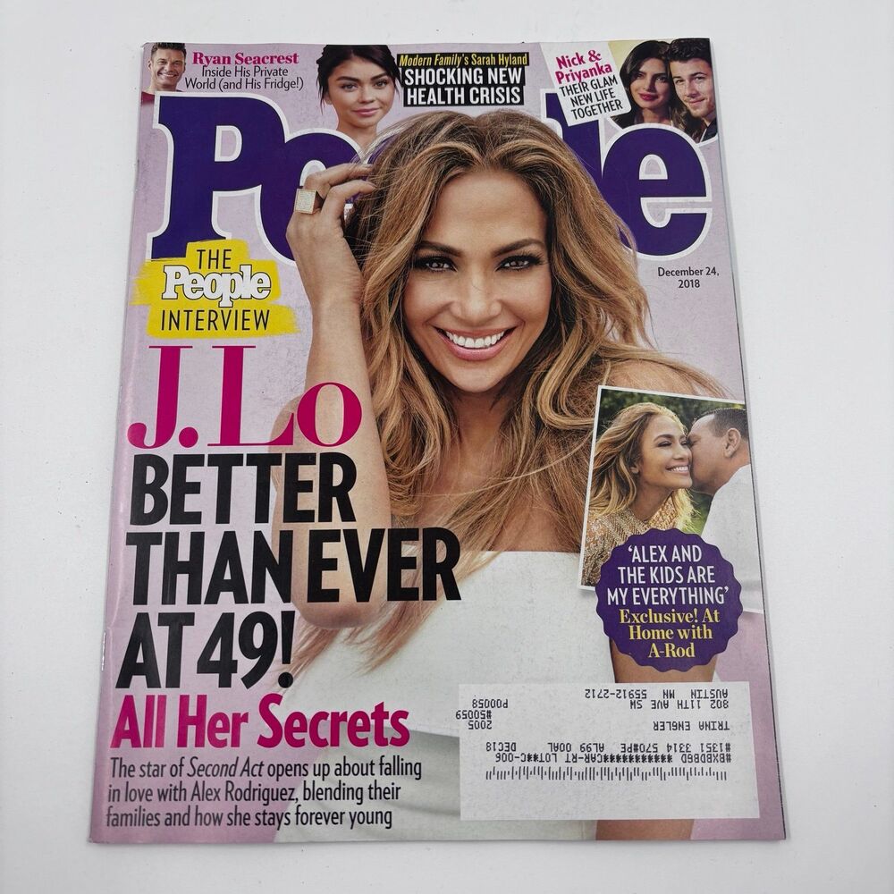 People Magazine December 24 2018 Jennifer Lopez Cover Alex Rodriguez J Lo At 49